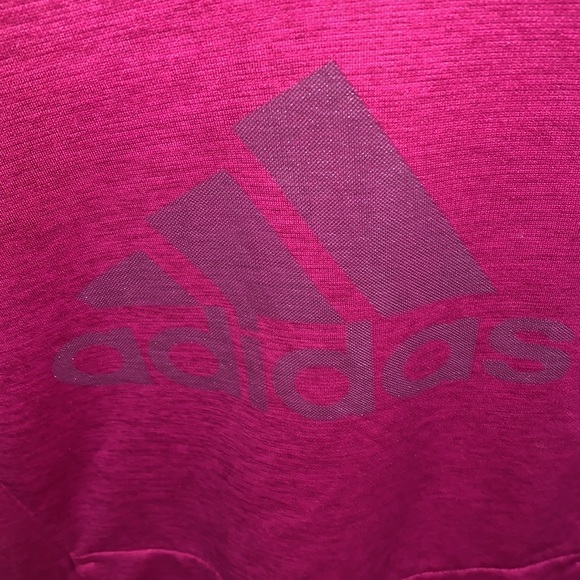 Girls Adidas magenta hoodie size 8-10 - Picture 2 of 4